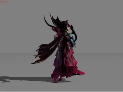 Vexana Sanguine Rose Low-poly 3D model