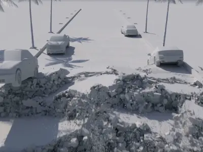 2012 Quake FX Thinking Particles Destruction Project Files Low-poly 3D model