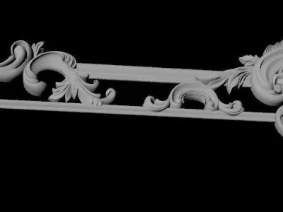 mirror ornate frame 3D model