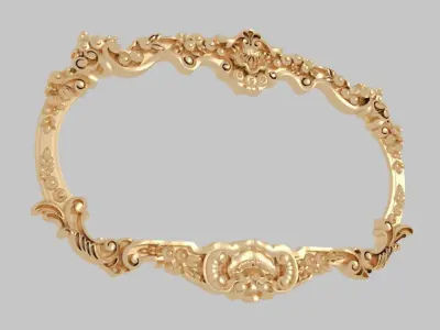 Classic frame of luxurious gold interior inlaid gold leaf CNC Texture