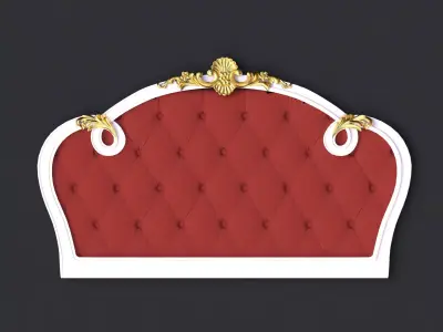 bed headboard 3D model 8