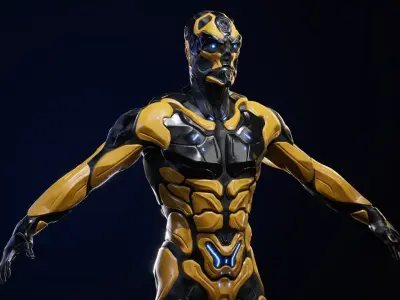Sci-Fi Human M8 Low-poly 3D model