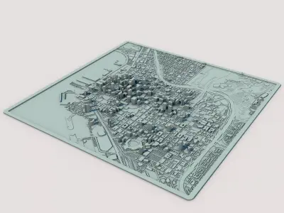San Diego City  California United States 3D print model