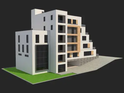 Apartment Building 20 3D model