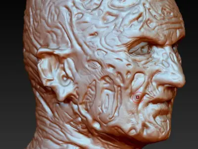 Nightmares on elm street  Freddy Krueger  lifesize scale bust 3D print model