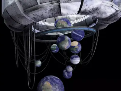 LowPoly 3D Future Earth Low-poly 3D model