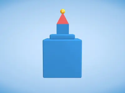 Toy House Low-poly 3D model