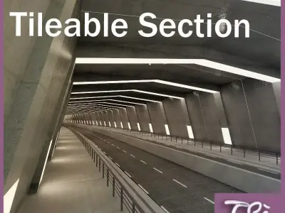 URBAN TUNNEL SECTION 3D model
