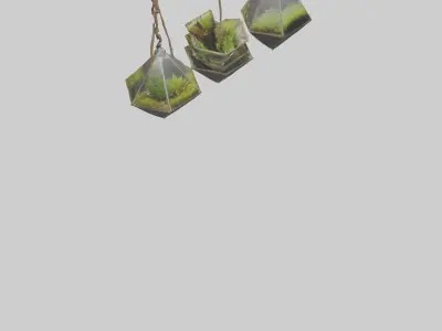 Hanging Terrariums Low-poly 3D model