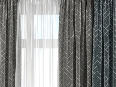 Curtain Set 163C 3D model