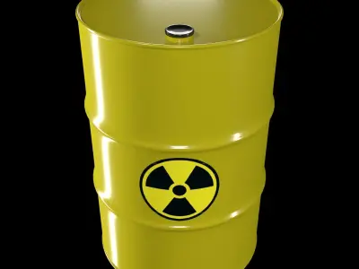 Clean Yellow Barrel Low-poly 3D model