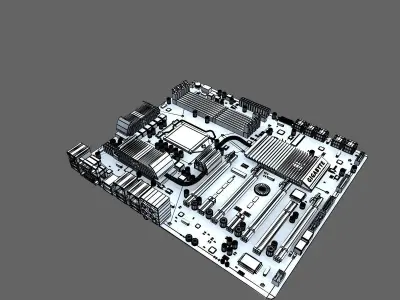 Motherboard Gigabyte G1 Sniper 3 3D model