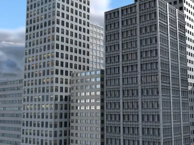 Modular Building Faces Pack 3D model