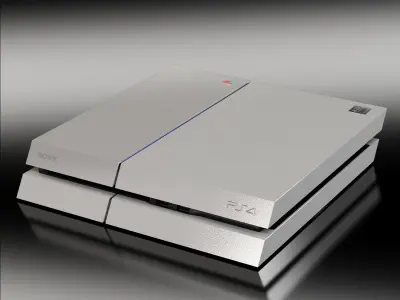 Sony PlayStation 4 Game Console 20th Anniversary Edition Low-poly 3D model