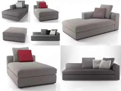 Powell Sofa System 3D model