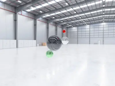 HDRI - Industrial Warehouse Interior 13 - 8192x4096 Texture