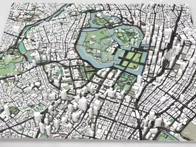 Cityscape Tokyo Japan  3D model
