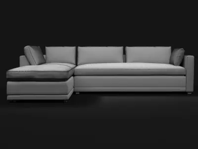 Sylvie Slipcover Bench Cushion Sofa by Robin Bruce 3D model