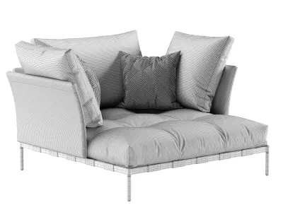 Saba Italia Pixel Light sofa set 3 3D model