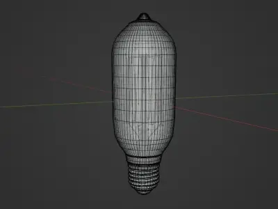 Oblong Light Bulb - LED -  LED twisted - Edison and Incandescent 3D model