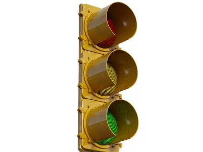 Traffic Light 09 Low-poly 3D model