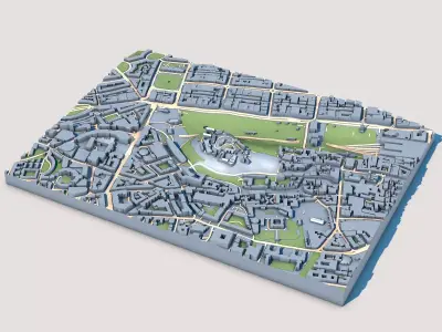 Edinburgh Castle Scotland 3D Model Landmark 3D model