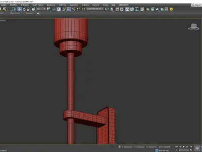 RESTORATION LINE GLASS WALL 2 Low-poly 3D model