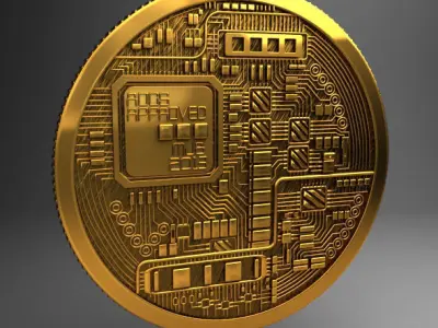 Bitcoin high detailed 3D model