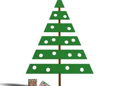 Creative christmas tree Spruce Free low-poly 3D model