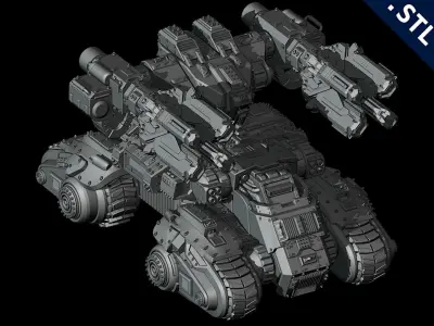 Tanks and Turrets  3D Printable Set 3D print model