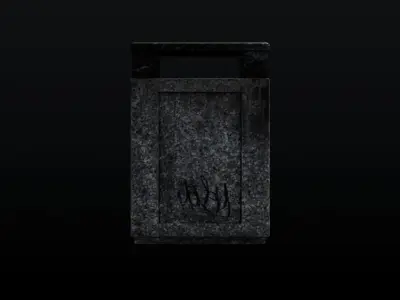 Prague City Street Bin 04 Low-poly 3D model