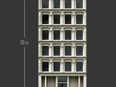 Building06 NewYork-Style Low-poly 3D model