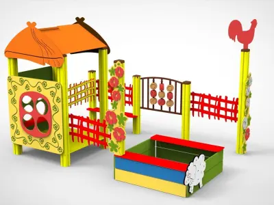 Playground for kids 3D model 19