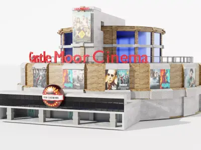 Castle Moor Cinema Free Model with Textures Free 3D model