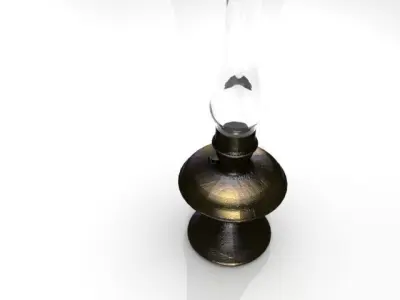Oil Lamp Low-poly 3D model get