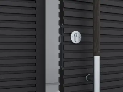 Aluminium door 92 3D model