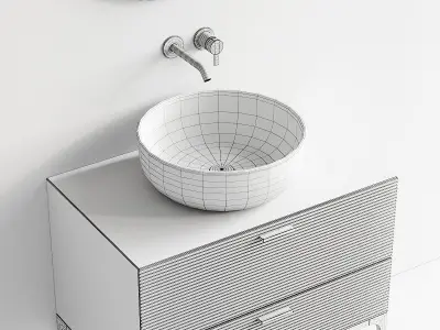 Inbani Grate 02 Vanity Unit Set 4 3D model