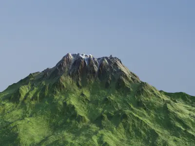 Game Ready Modular Mountain Model  Cliff  Rocks  PBR  Unity  02 Low-poly 3D model
