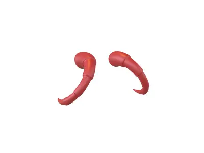 Demon Horn v3 001 Low-poly 3D model