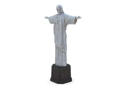 Christ the Redeemer Statue Low-poly 3D model