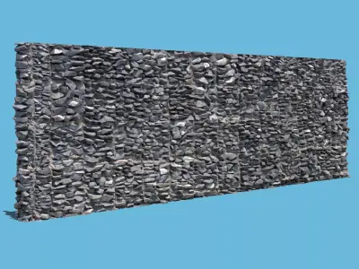 Gray Stone Wall 3D model