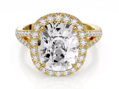  Engagement ring Nela 3ct 3D print model