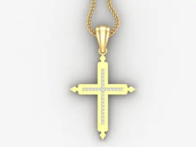 Cross Light Gold 4CP024 3DM STL 3D model