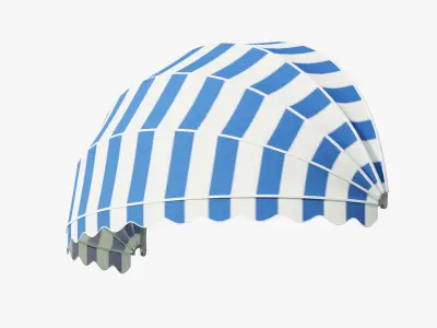 Awning half round window 3D model