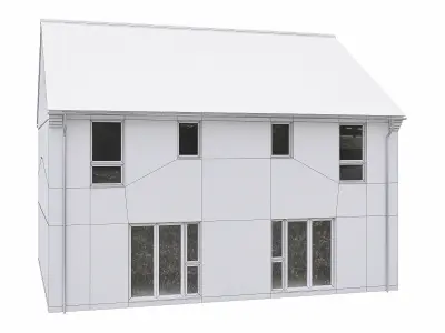 Neighborhood Houses P17 Low-poly 3D model