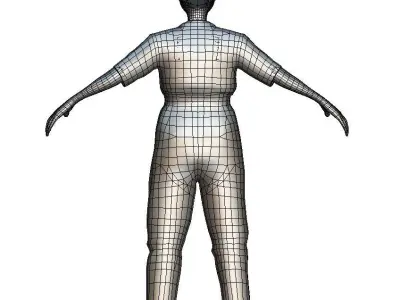 Cartoon Low Poly Style Avatar 017 3D Model Low-poly 3D model
