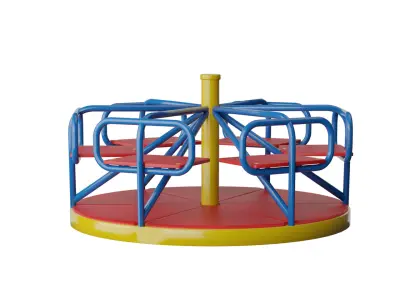 Carousel Swing Low-poly 3D model