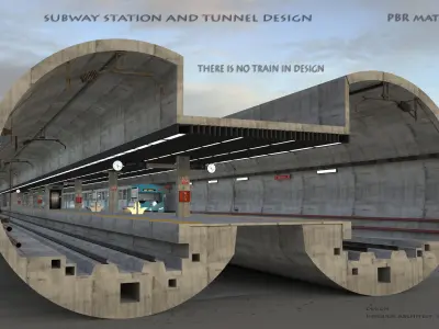  EUROPEAN MODEREN    STATION AND TUNNEL DESIGN 3D model