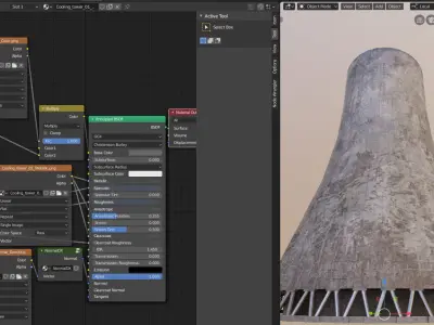 Cooling Tower  Low-poly 3D model