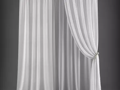 Curtain 3D model 284 Low-poly 3D model